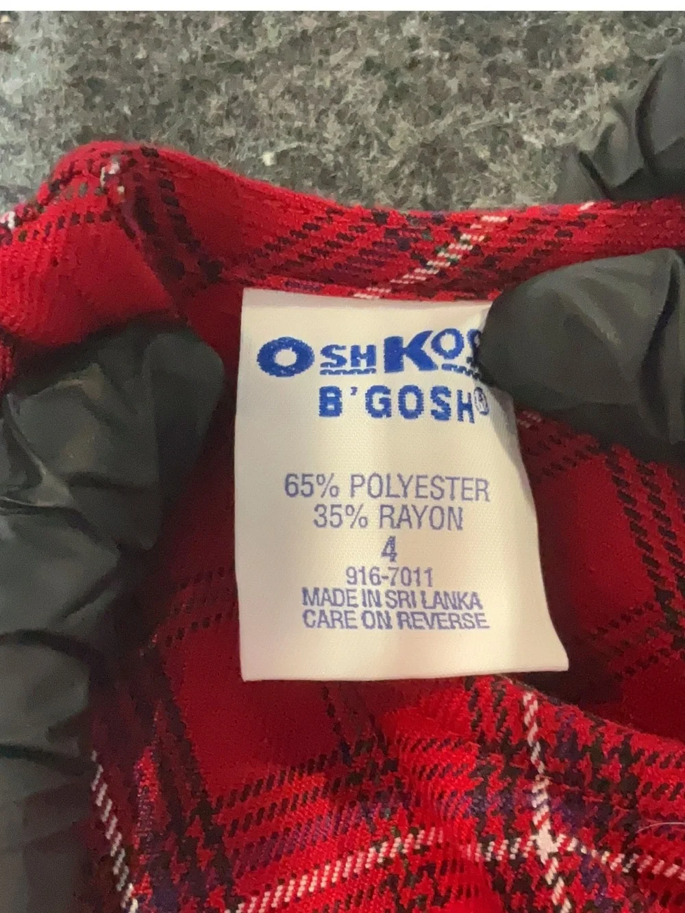 OshKosh Bgosh oshkosh 1986 back