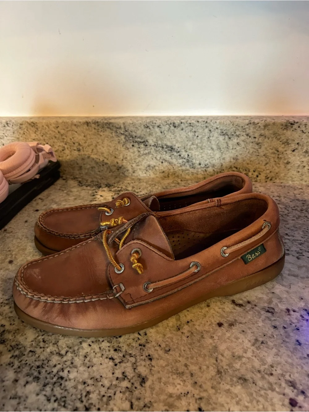 Bass Brown Leather Boat Shoes