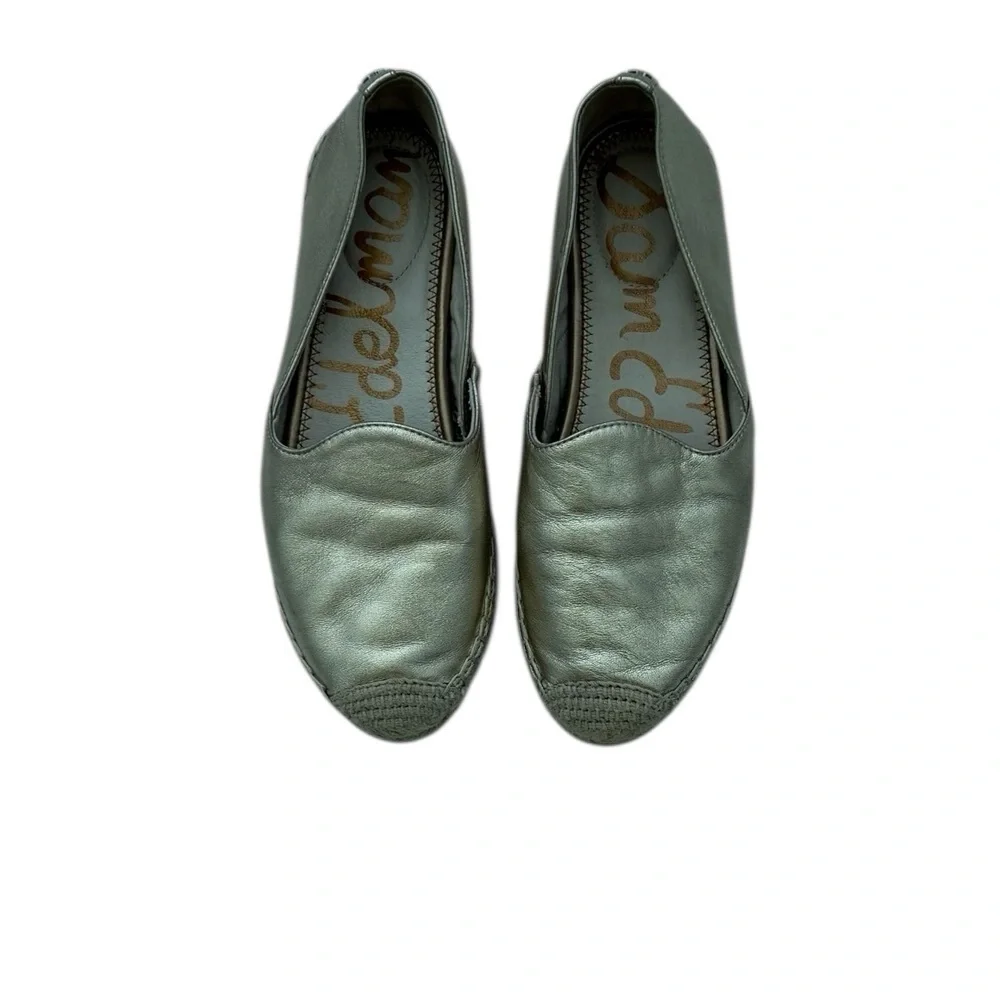 Sam Edelman Khloe Women's Slip-On Shoes Shiny Gold Espadrilles SIZE 7