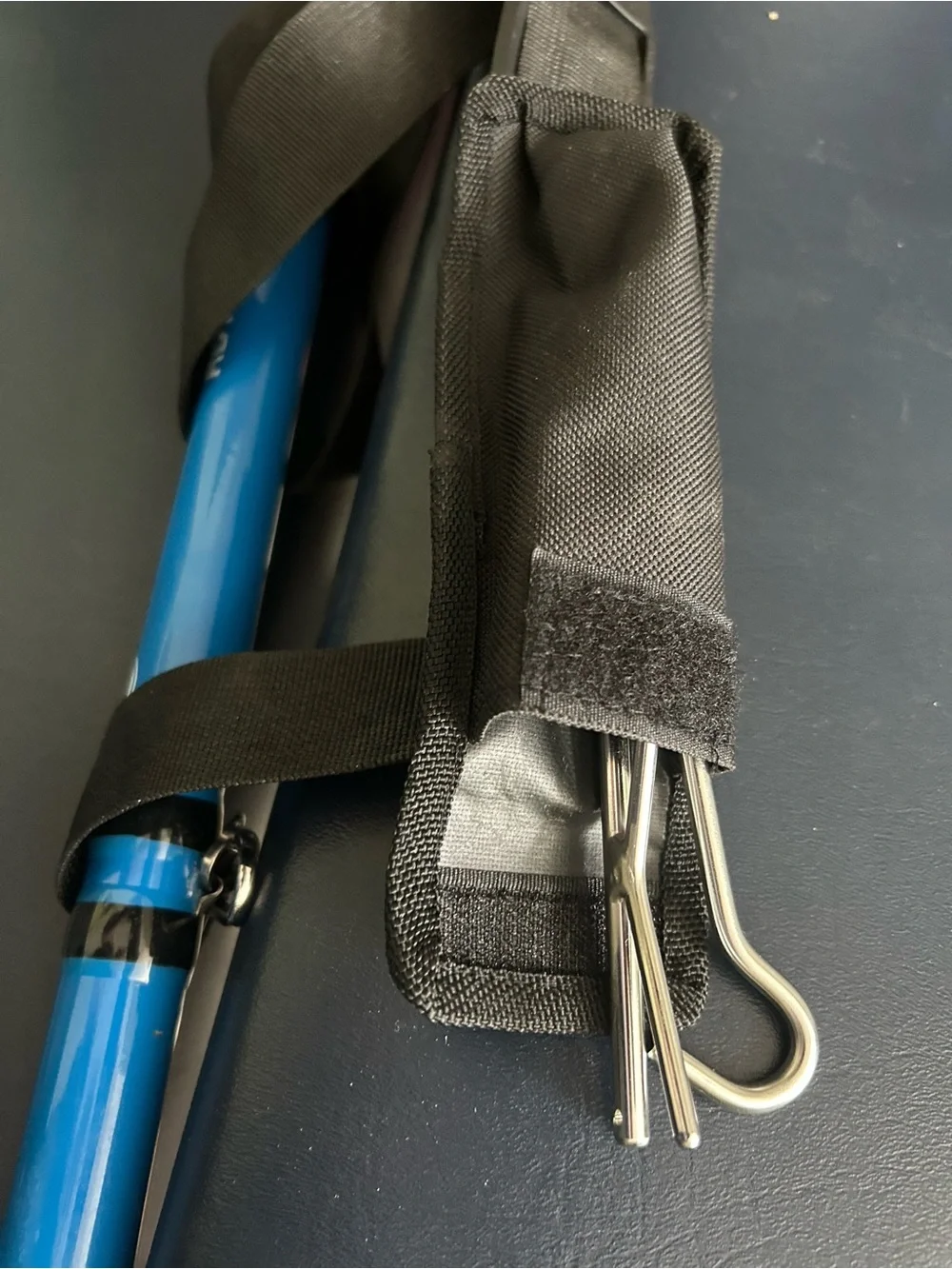 Blue Fiber Optic Pole with Shoulder Strap