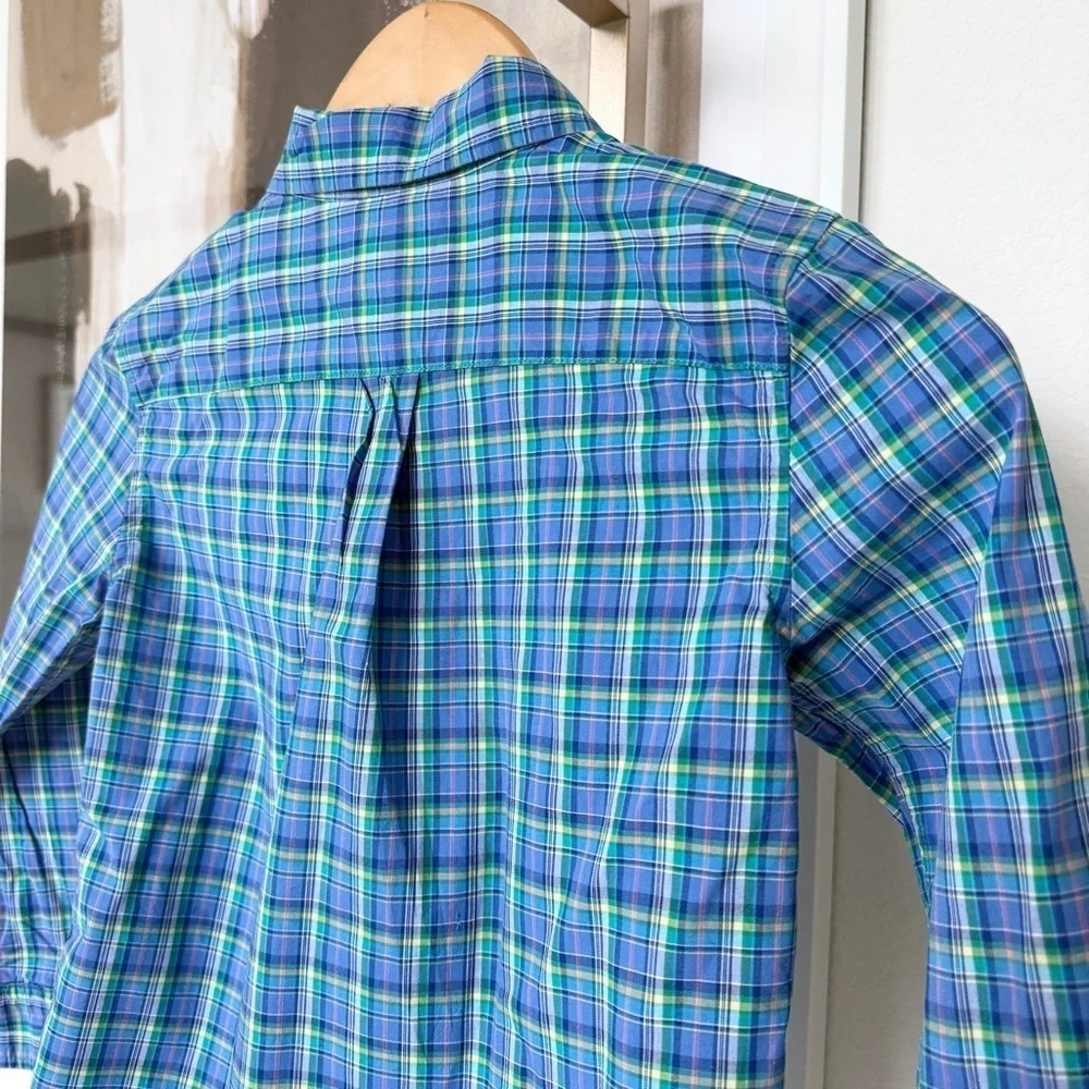 Ralph Lauren Boy’s Kids' Plaid Button-Down Shirt Size 6 Multicolor Casual Cotton