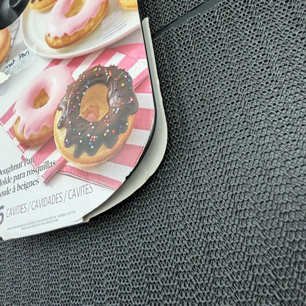 Wilton 6 Cavity Doughnut Pan Non-Stick Baked Donut Baking Sheet 2105-0565 Gray