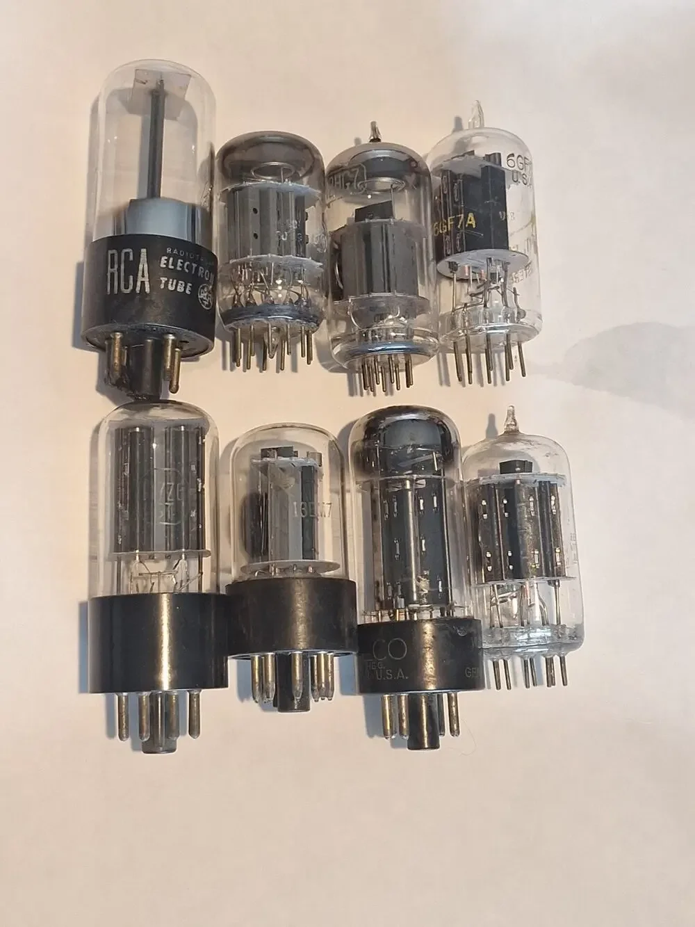 Vintage Vacuum Tube Lot (Untested) 12AX4GTA 6GF7 6GF7A 35Z5GTG 13EM7