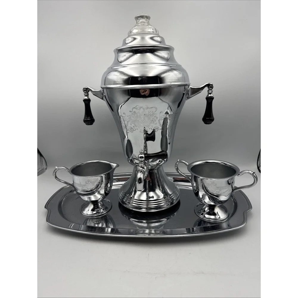 Vintage 1930's Lehman Bros. #70 Kromaster Coffee Perculator 4 Piece Set Complete