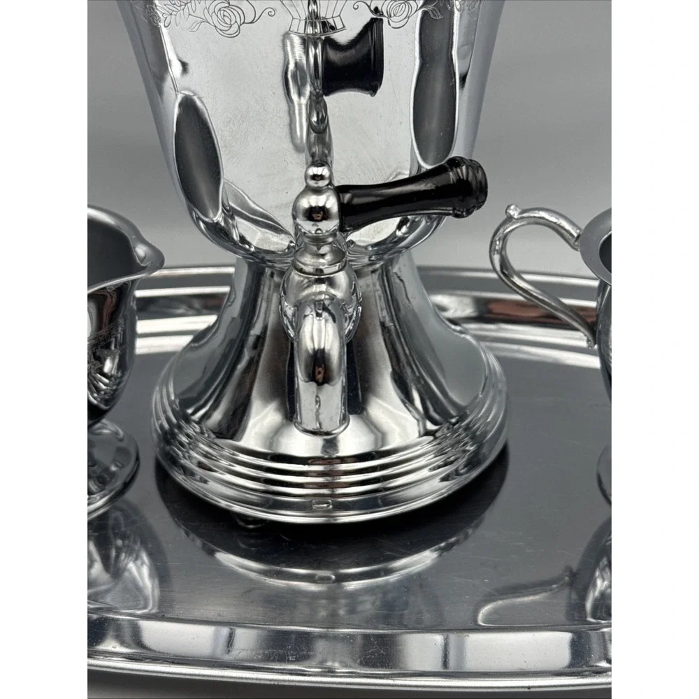 Vintage 1930's Lehman Bros. #70 Kromaster Coffee Perculator 4 Piece Set Complete