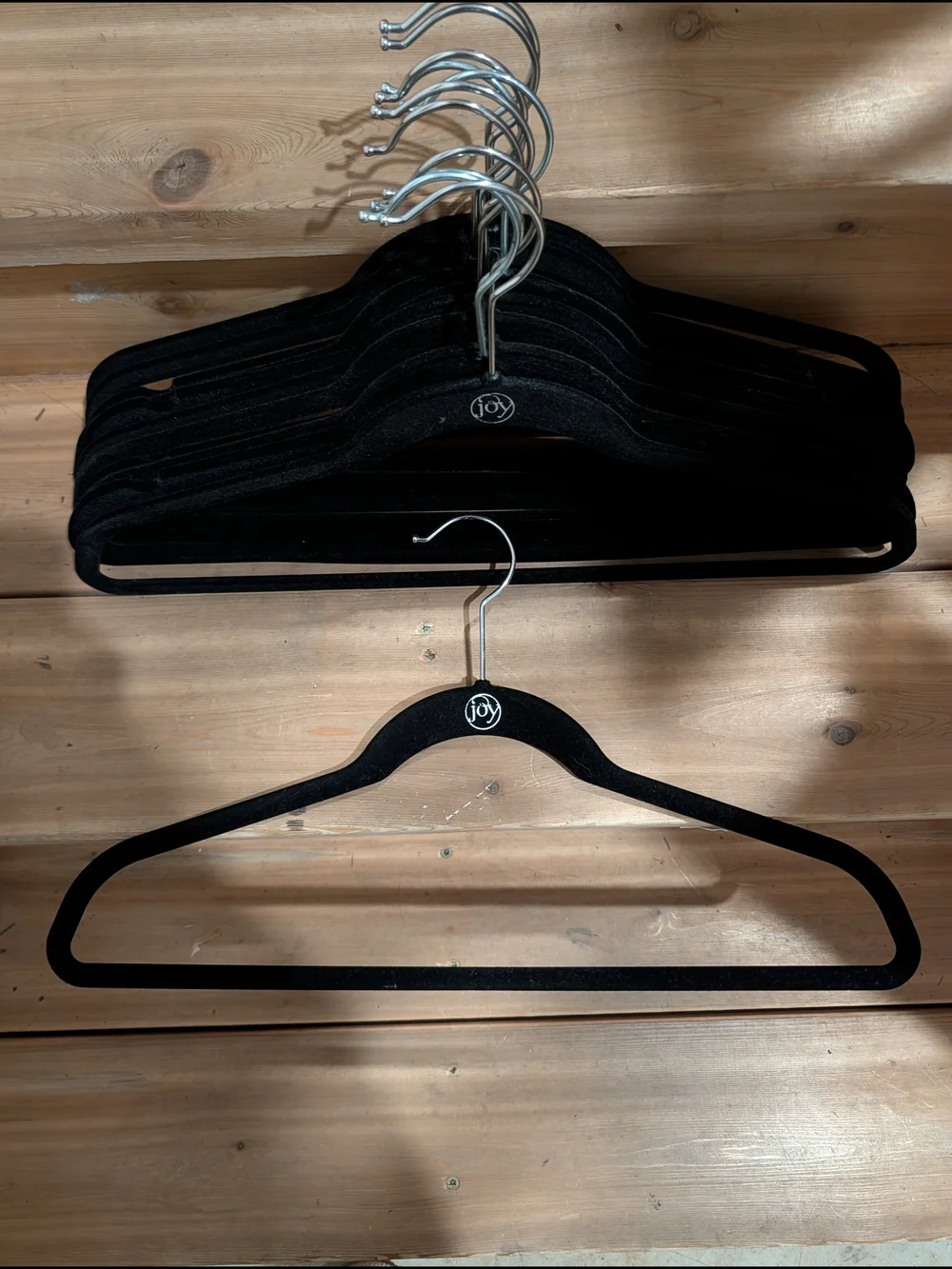 JOY Black Velvet Hangers - Large Set