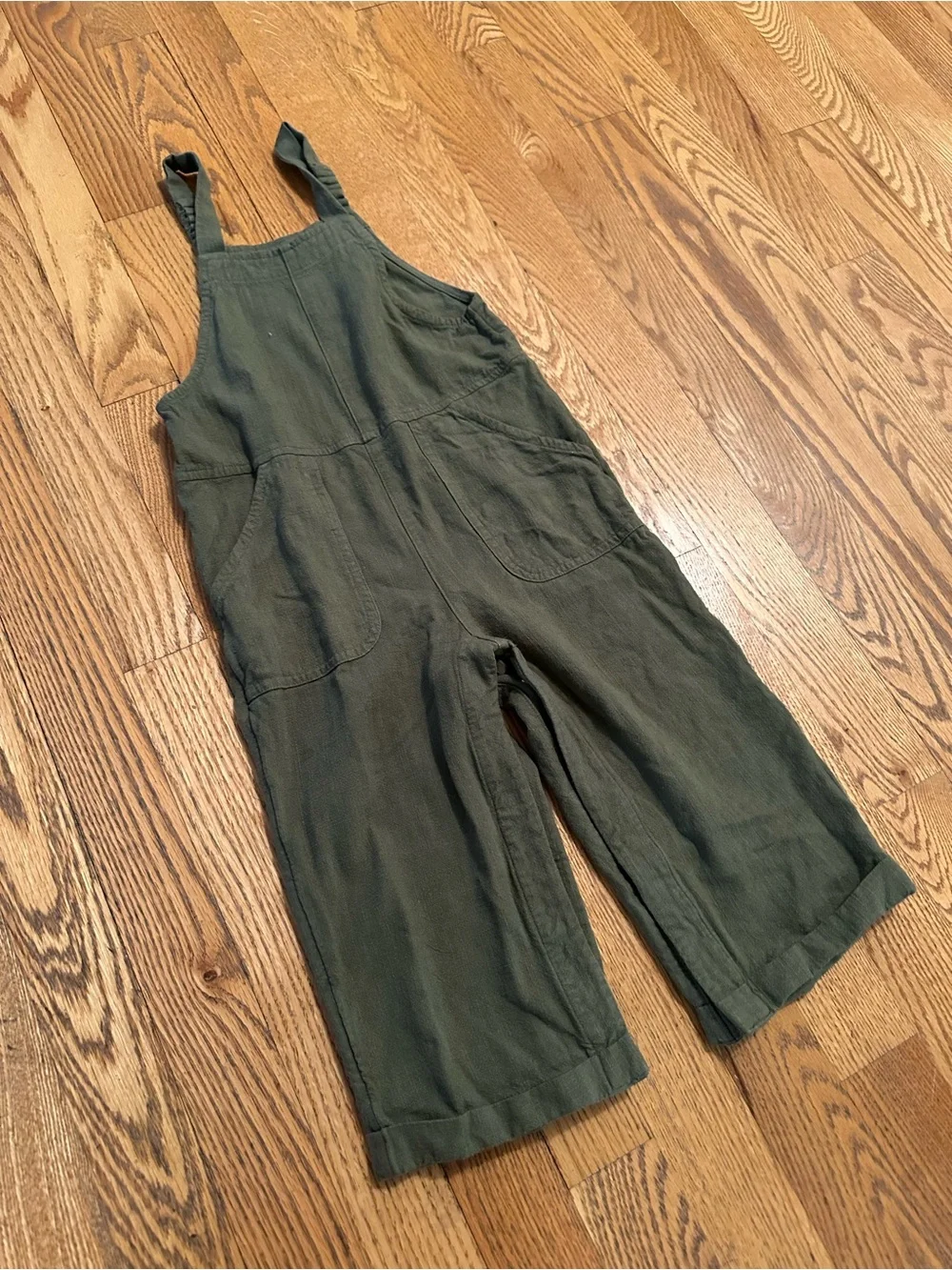 OshKosh B'gosh Olive Green and Denim Kids Overalls