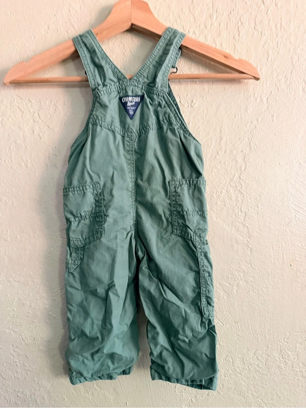 OshKosh B'gosh Sage Green Toddler Lined Overalls