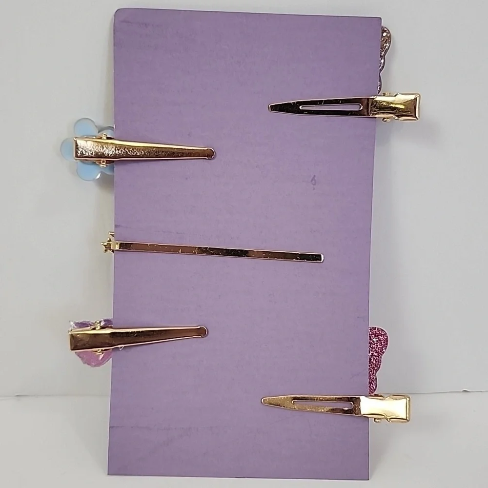 Unicorn Birthday Card + 5pc Hair Clip Set Burgoyne OS