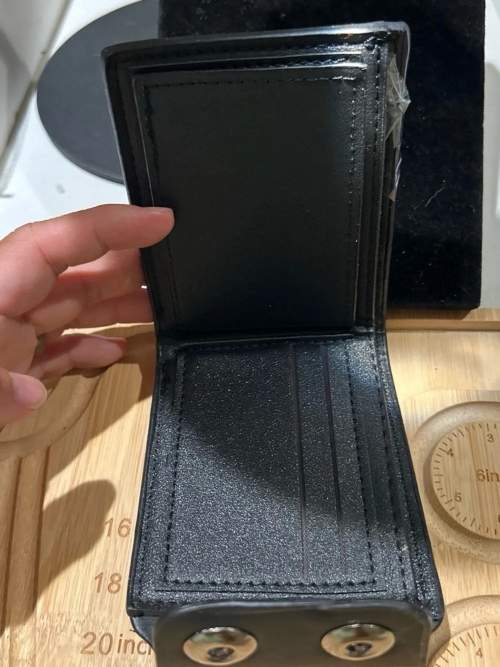 Black Men's wallet- Classic Embossed Travel Pouch