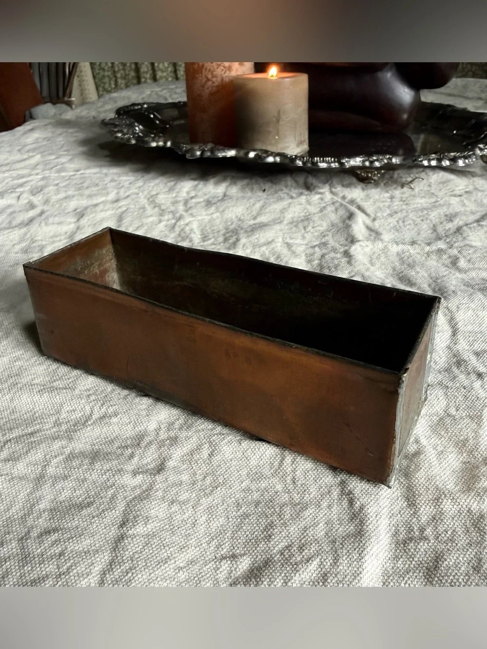 Vintage copper rectangular