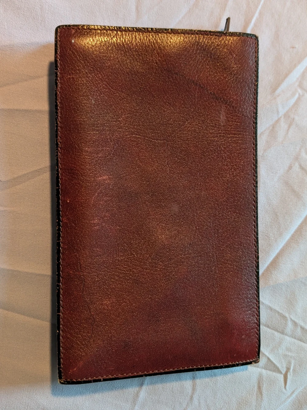 Vintage Kelly Italian Deep Red Calf Leather Men's Pouch Borsello Clutch Pochette