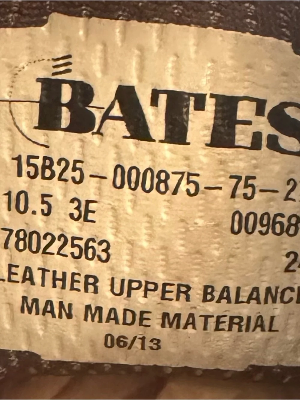 BATES Oxford Leather Shoe Uniform Footwear, Men's, Size 10 3E