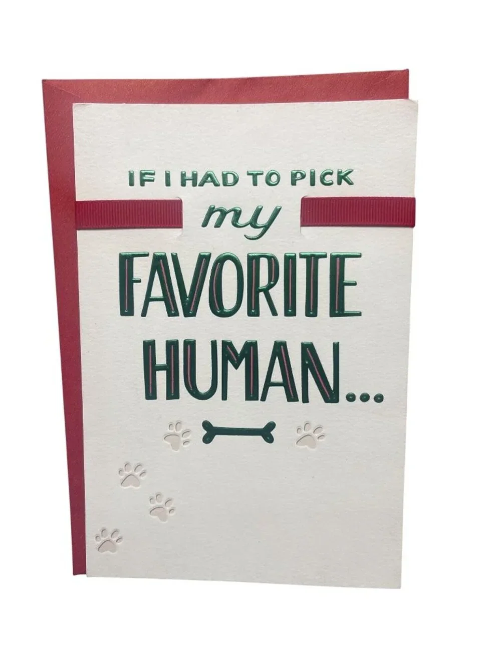 Hallmark greeting card my favorite human i'd chews you humor Christmas READ NEW