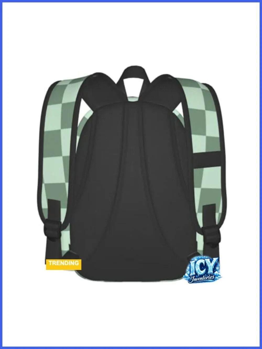 Checkered Laptop Backpack with USB Port, Anti-Theft, Water-Resistant, Fits