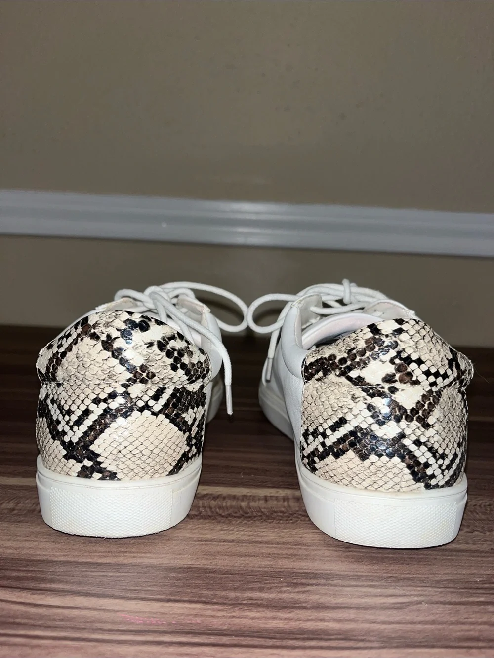 French Connection White Low-Top Leather Sneakers