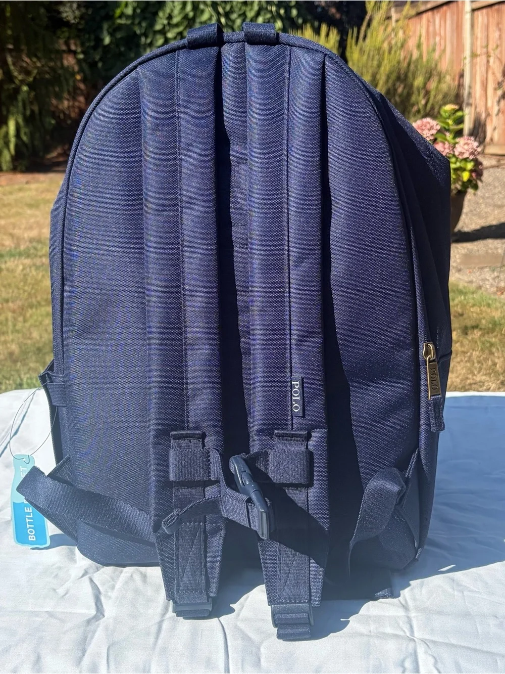 Polo by Ralph Lauren Navy Bear-Embroidered Backpack