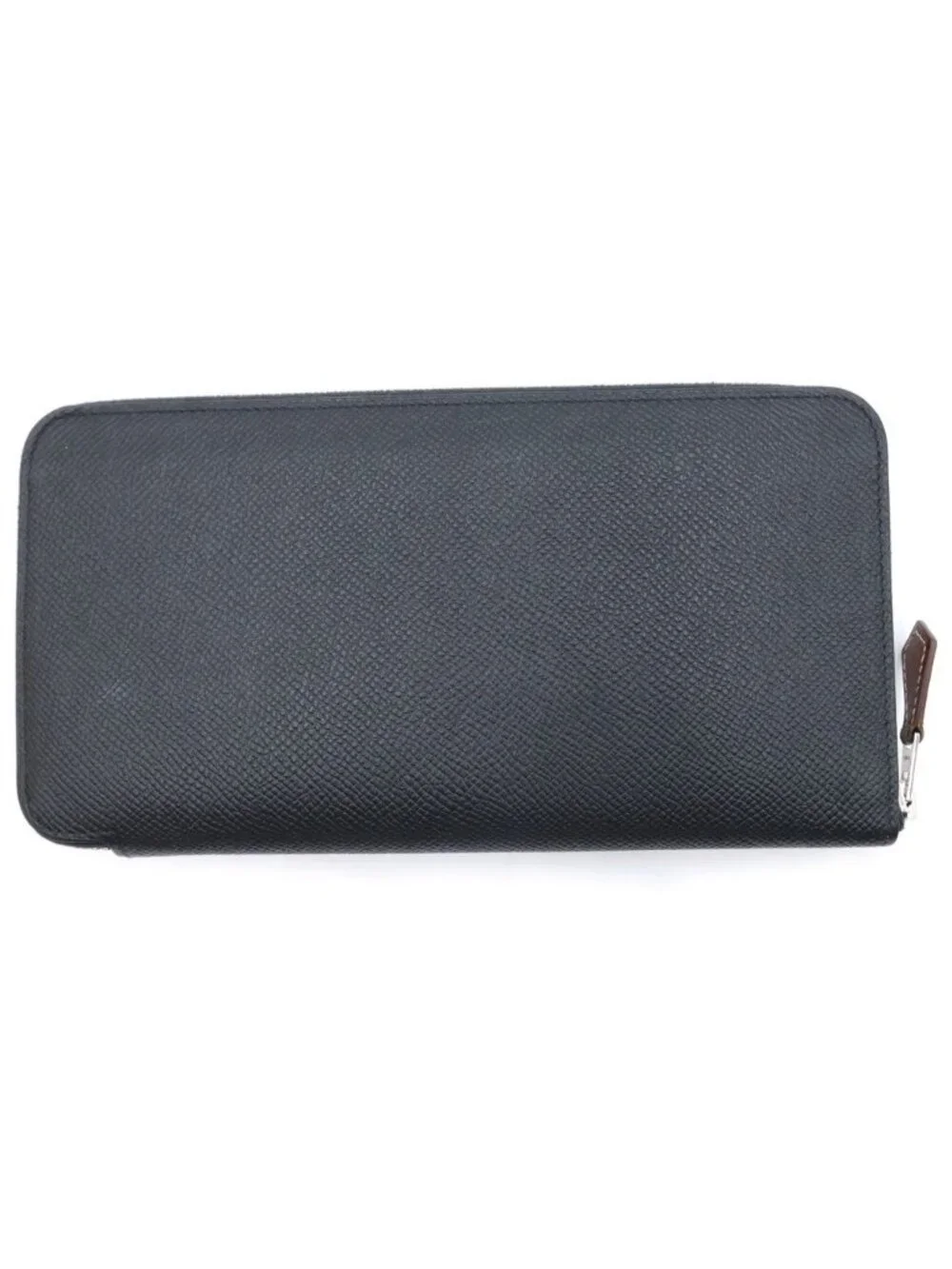 Hermes Azap Silkin Long Silk'in Long Round Zip Wallet Black
