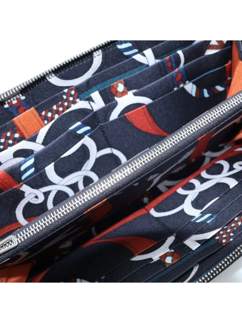 Hermes Azap Silkin Long Silk'in Long Round Zip Wallet Black