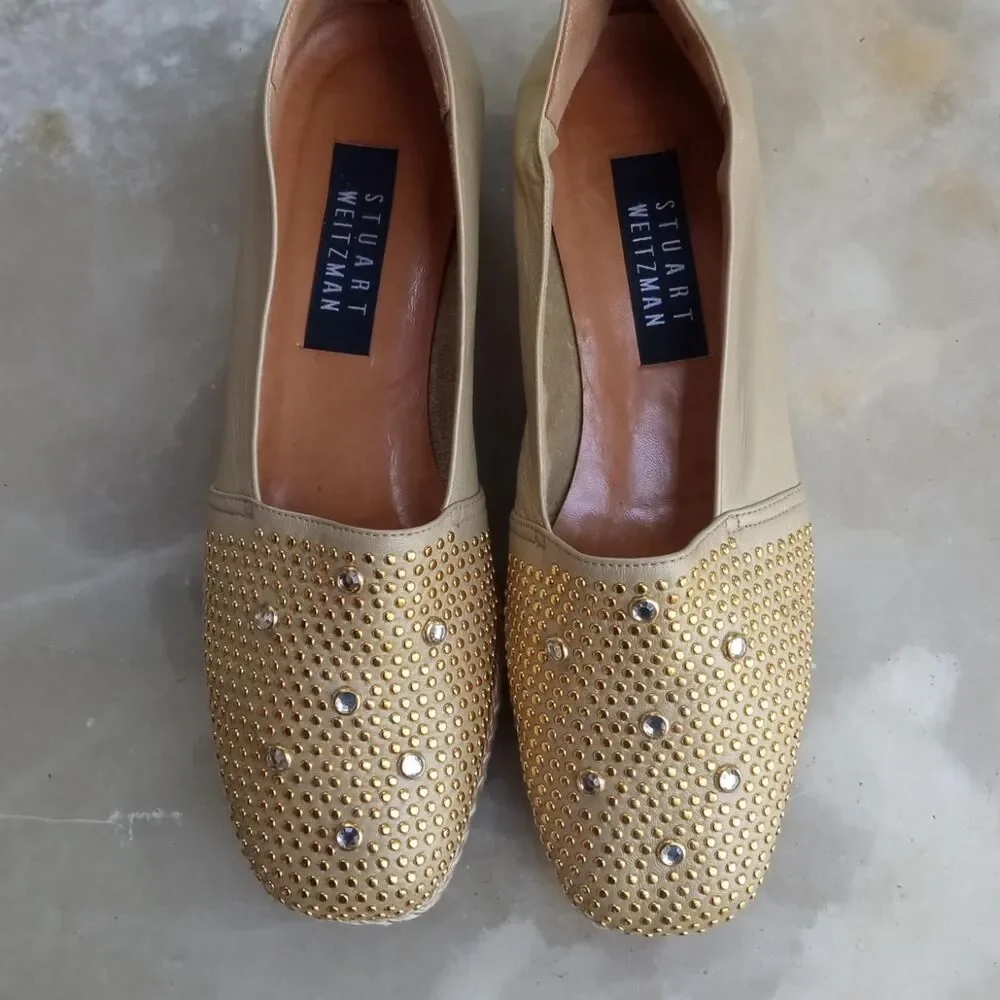 Stuart-weitzman Women's Gold and Tan Espadrilles
