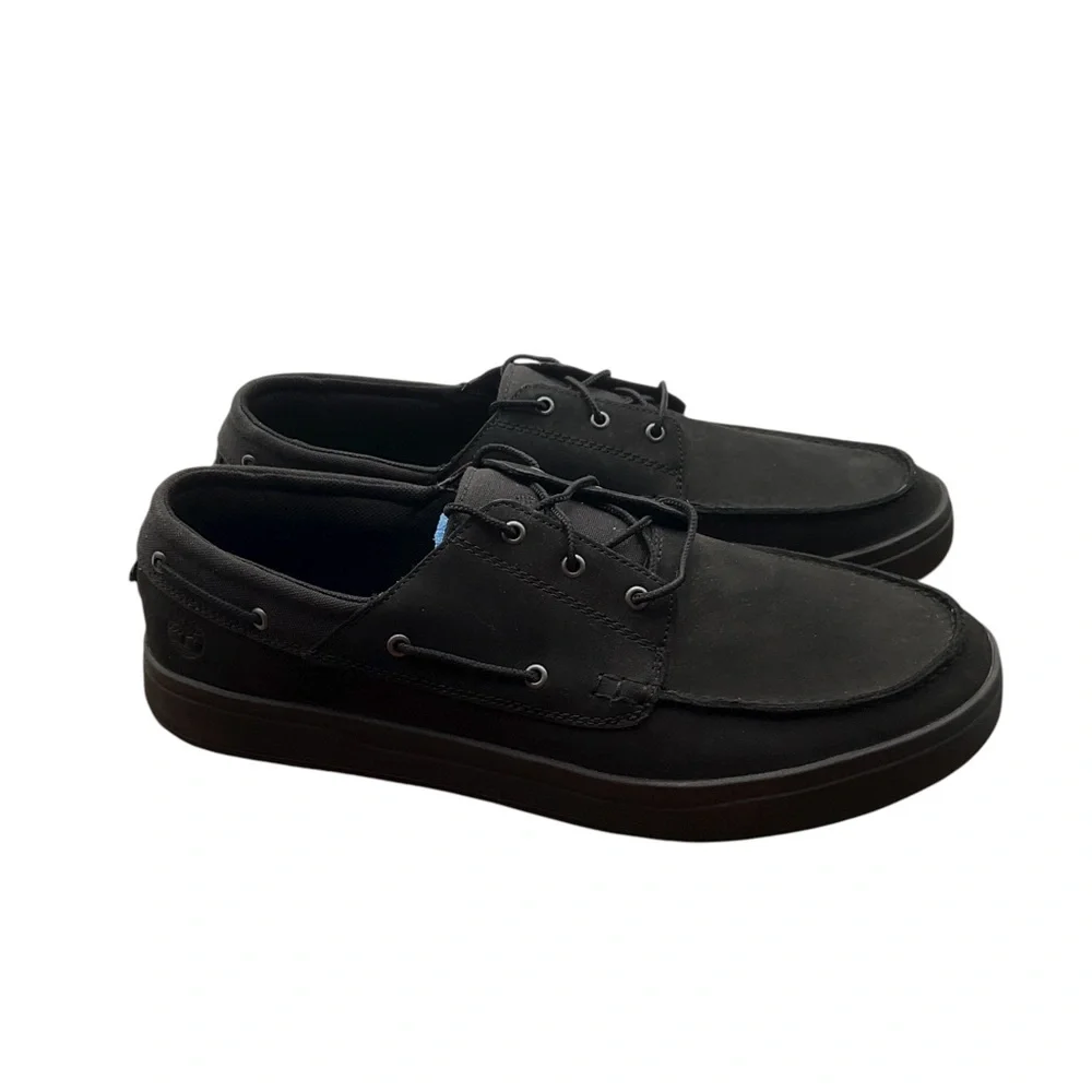 Timberland Black Leather / canvas Oxfords‎ size 13