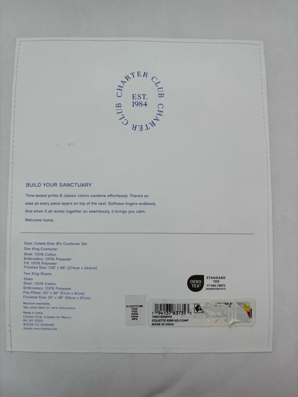 Charter Club refined elegance