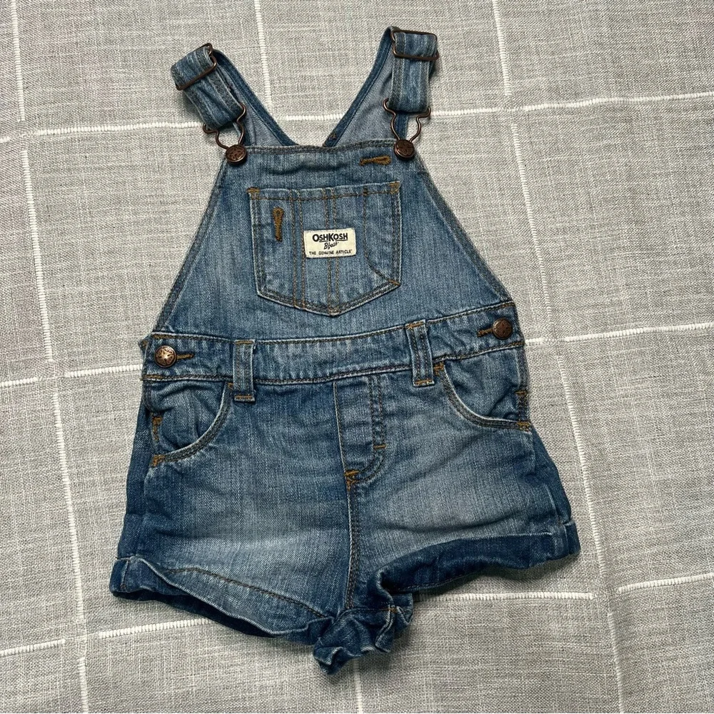 Osh Kosh Bgosh Denim Overalls Shorts Shortalls‎ 18 Months