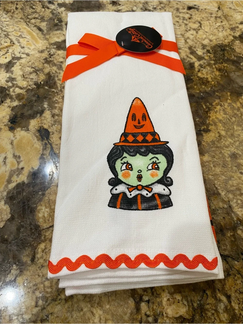 Carnival Cottage Johanna Parker whimsical witch kitchen towel set - NEW