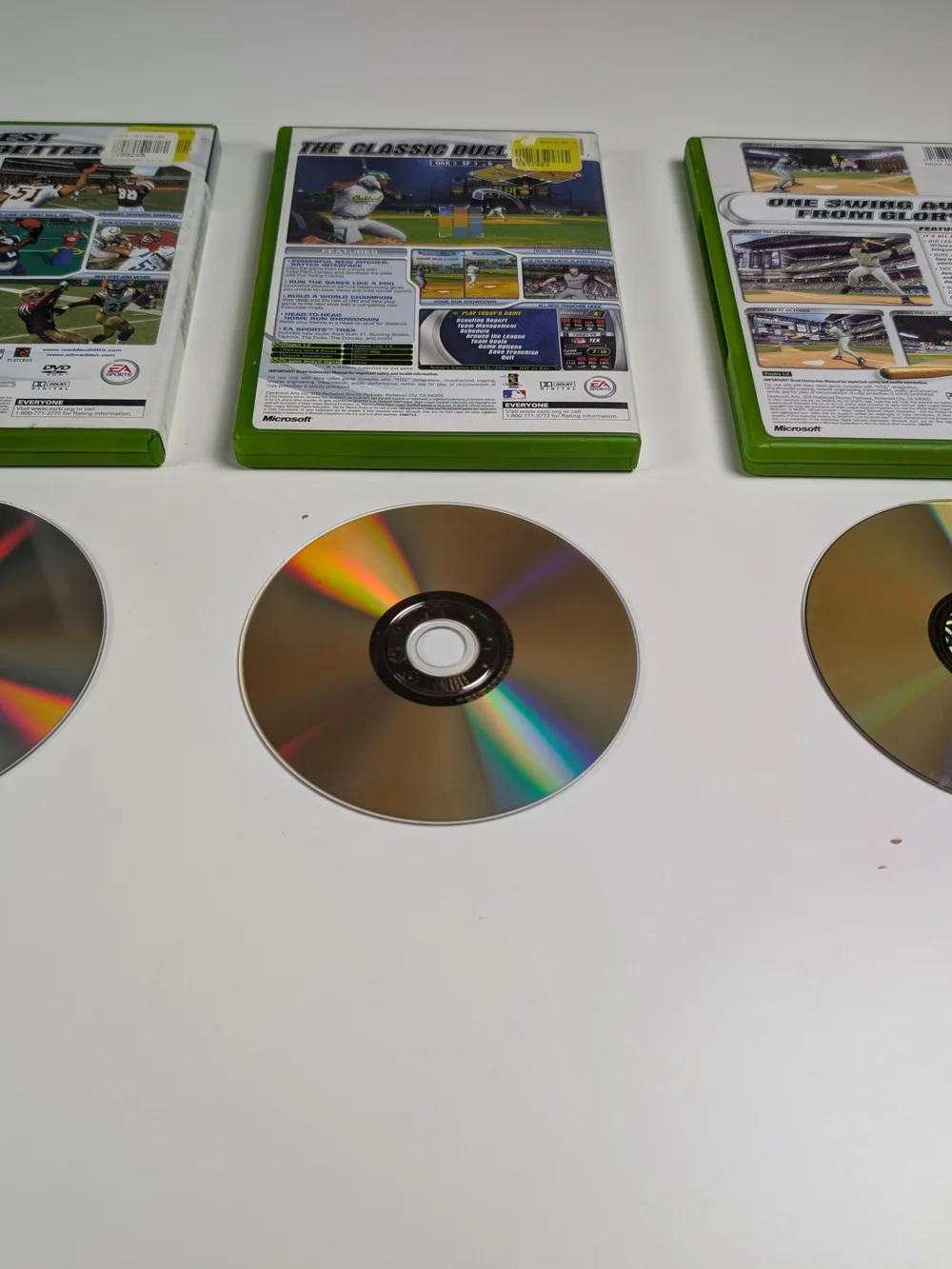 Lot 3 Original Xbox Games Madden 2003 MVP Baseball 2003 Triple Play 2002 CIB EA