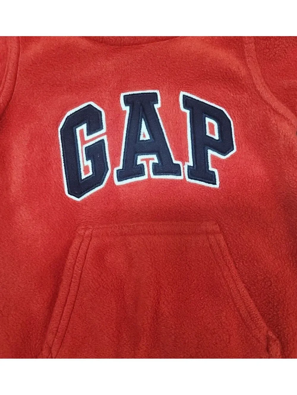 GAP Infant Red Fleece Hooded Jumpsuit
