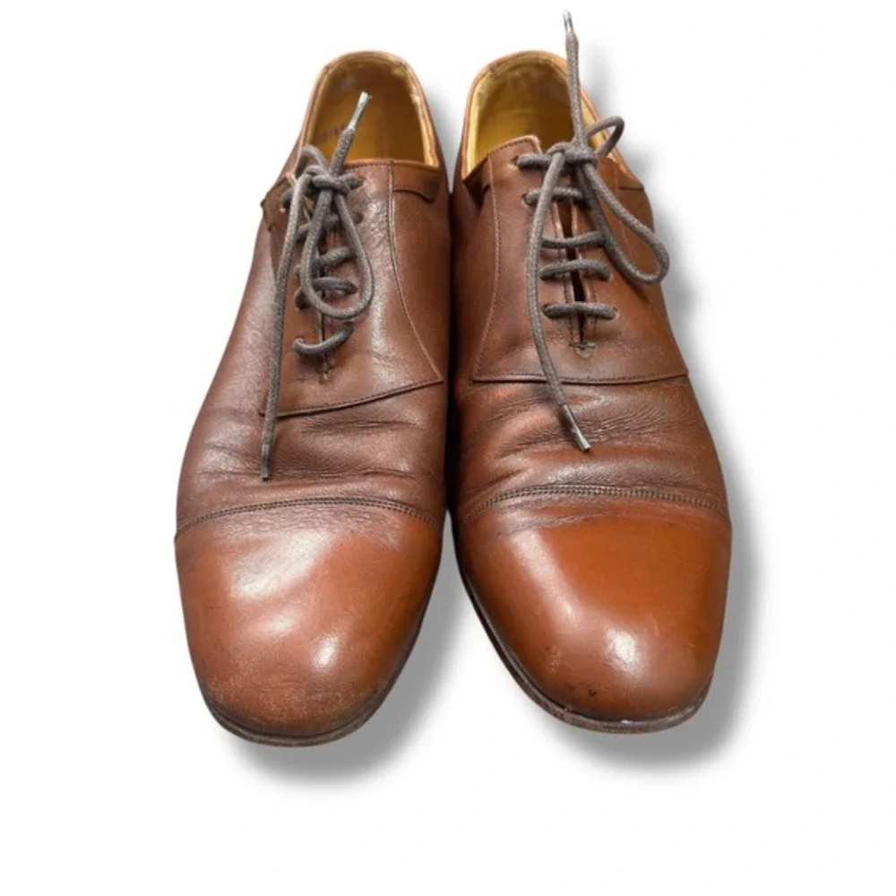 Sante‎ Majestik 11 D/B Brown Cap Toe Oxford Dress Shoes Leather Signature