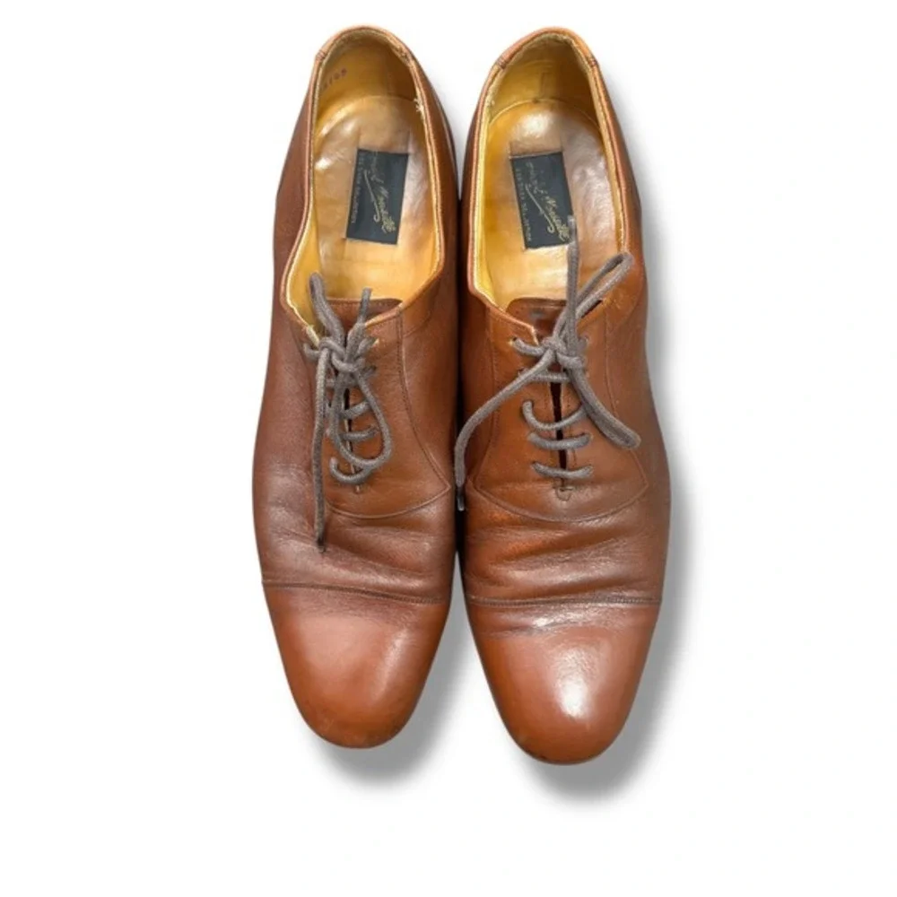 Sante‎ Majestik 11 D/B Brown Cap Toe Oxford Dress Shoes Leather Signature