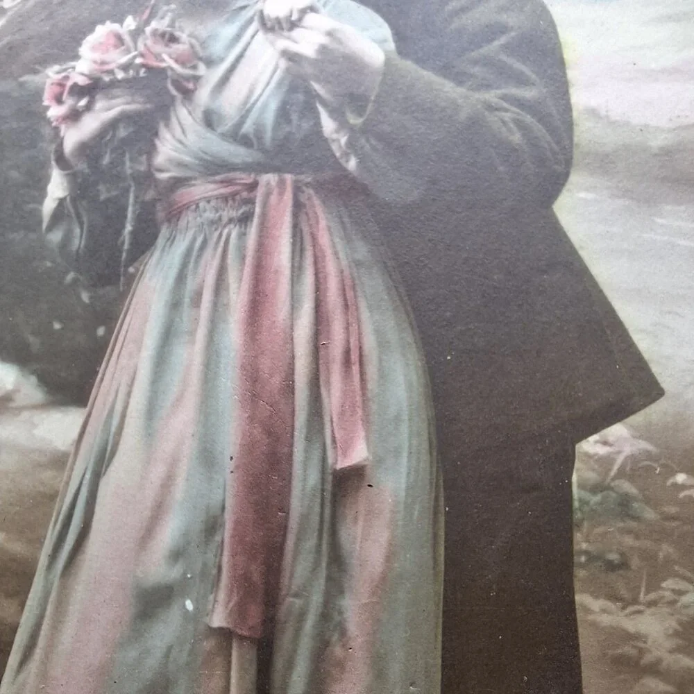 French Romantic Soldier Postcard early 1900s