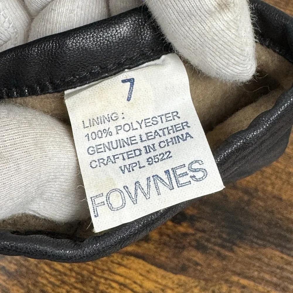 Vintage‎ Fownes Woman's Genuine Leather Gloves Size 7 WPL 9522 Lined