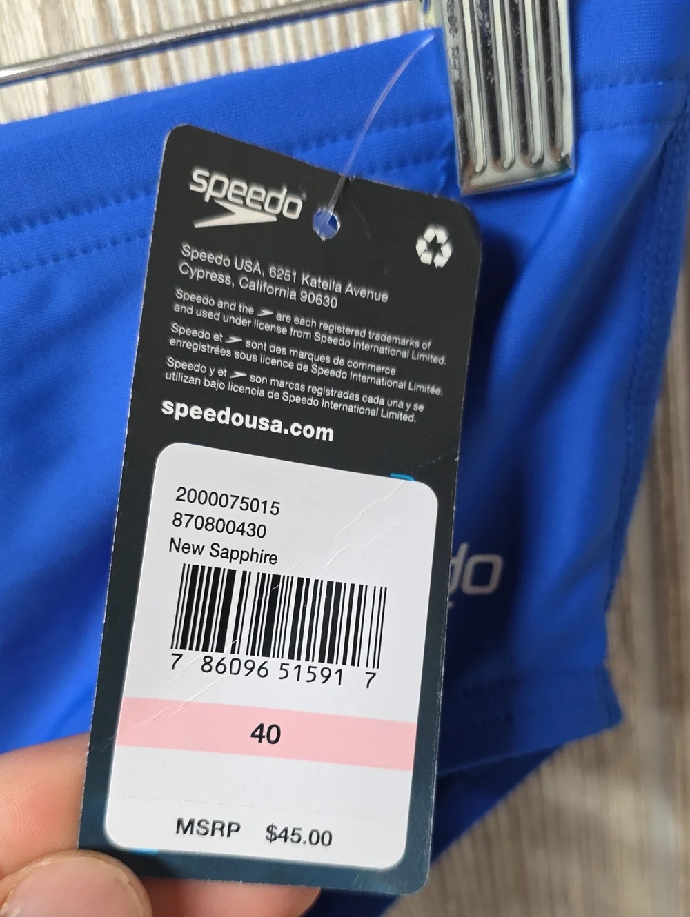 Speedo from resistant