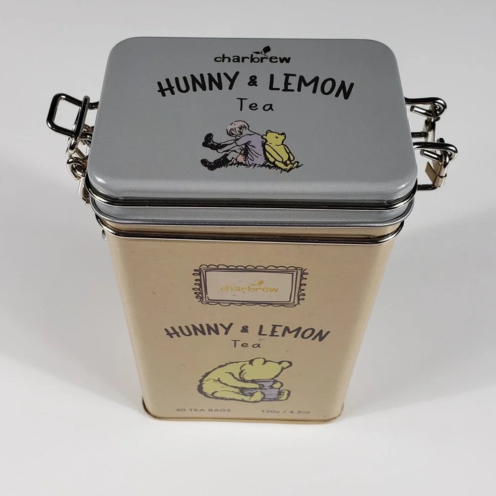 Charbrew Winnie The Pooh Hunny‎ & Lemon Tea Tin 60 Tea Bags Collectible NWT