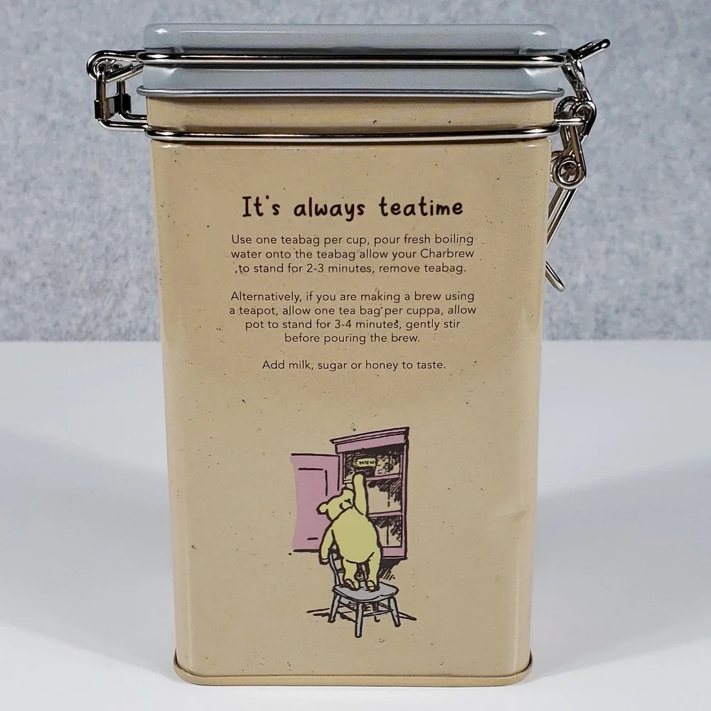 Charbrew Winnie The Pooh Hunny‎ & Lemon Tea Tin 60 Tea Bags Collectible NWT