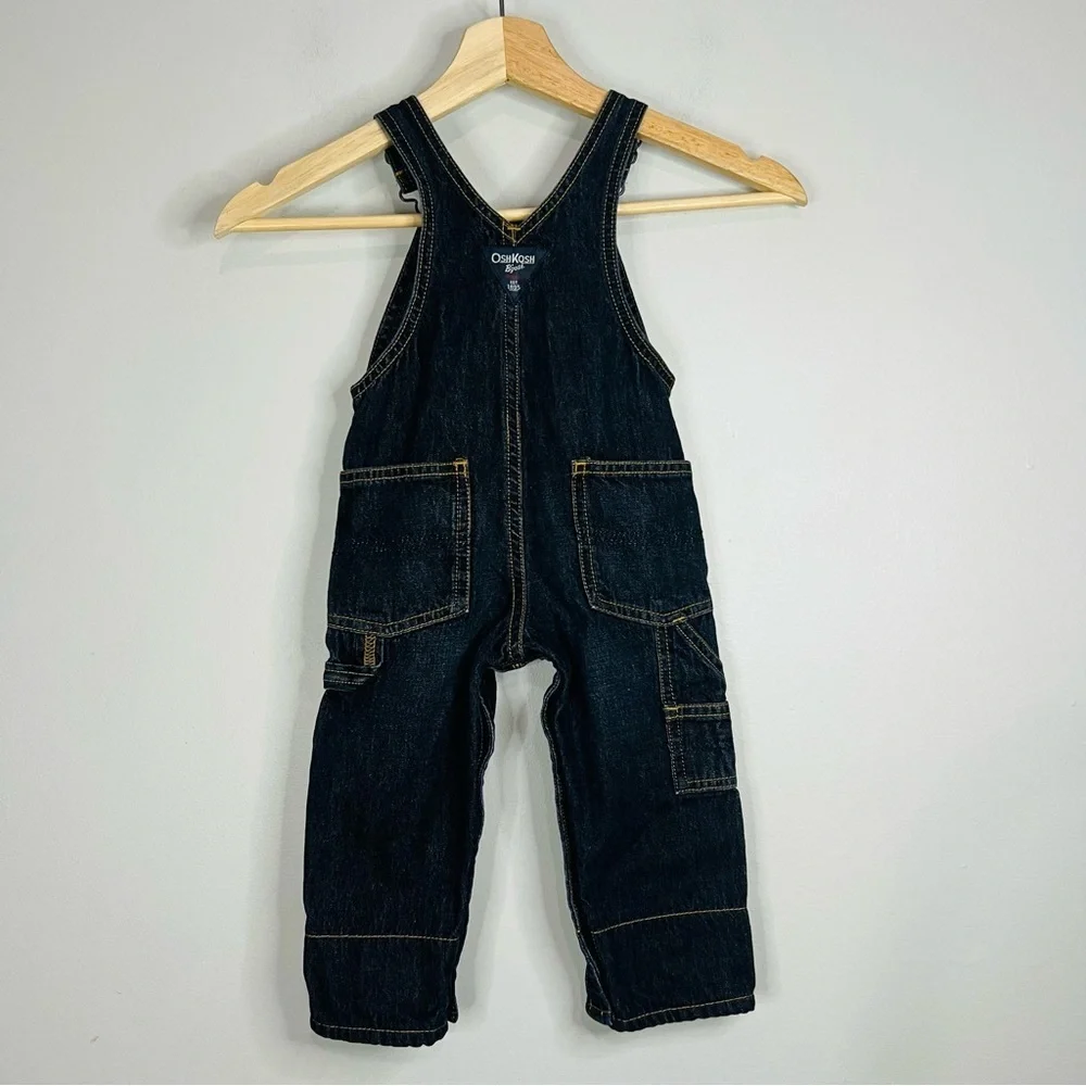 Oshkosh Dark Wash Denim Overalls 12M
