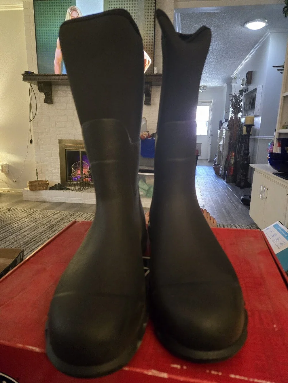 Men's Habit Black Waterproof Work Boots, Size 12