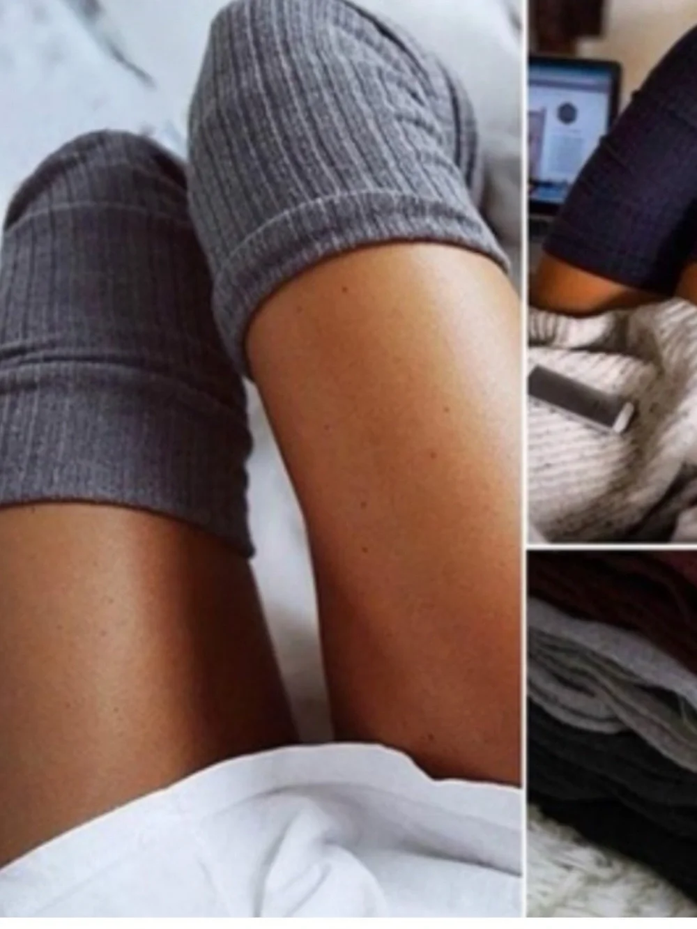 Socks Bundle Of 4 New Thigh Over The Knee Knit Long Socks