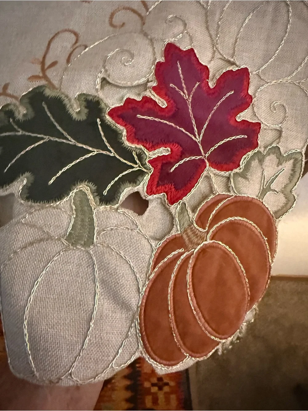 Gather Runner cream polyester