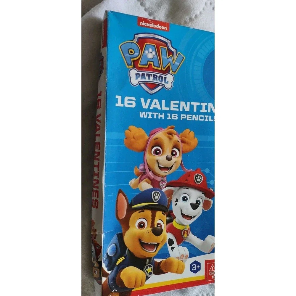 Valentines Day Cards (Box of 16) Nickelodeon Paw Patrol with Pencils