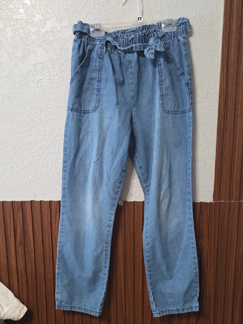OshKosh B'gosh Light Blue Paperbag Waist Kids Jeans