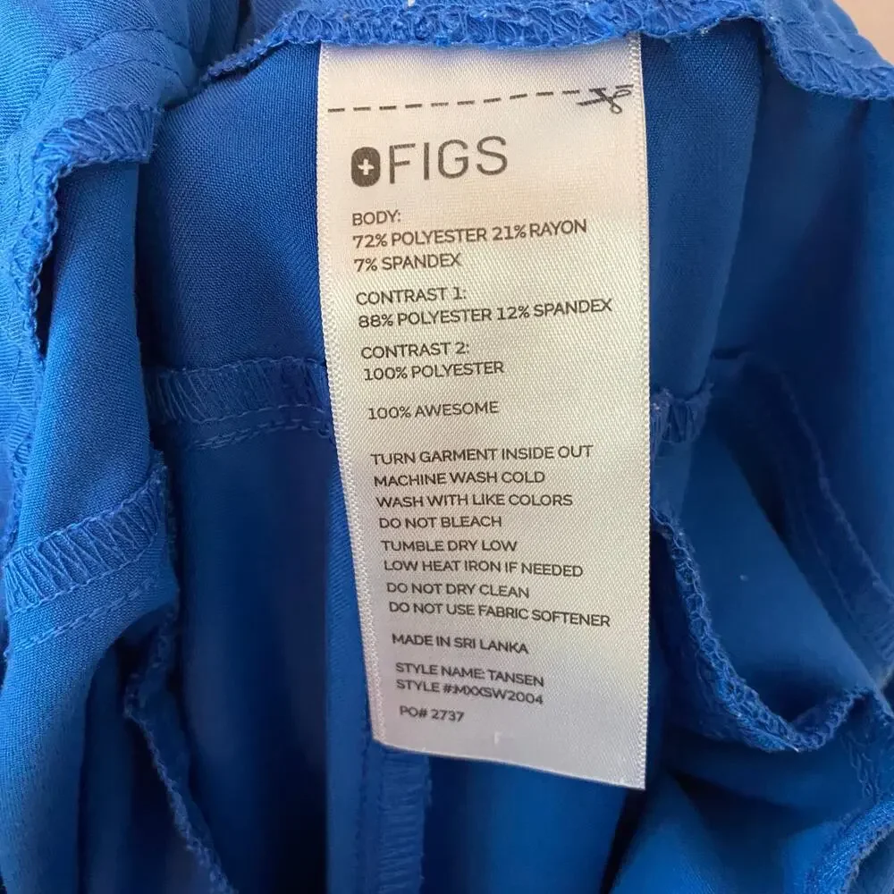 FIGS Royal Blue Tansen Jogger Scrub Pants Uniform Medical Men's size Large