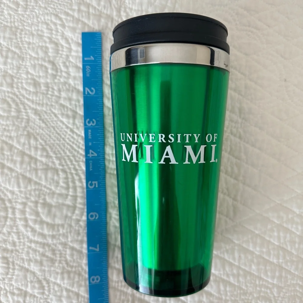 University of Miami Travel Tumbler Coffee Mug Cup
