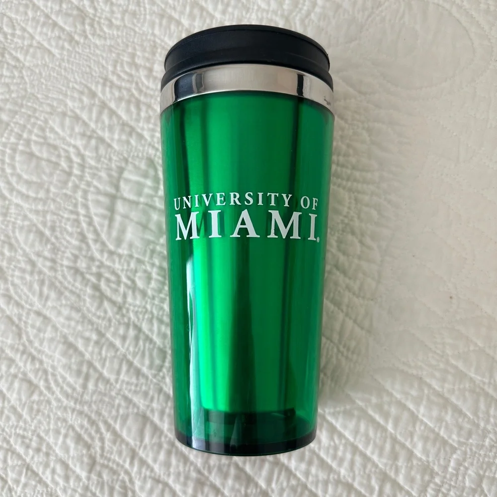 University of Miami Travel Tumbler Coffee Mug Cup