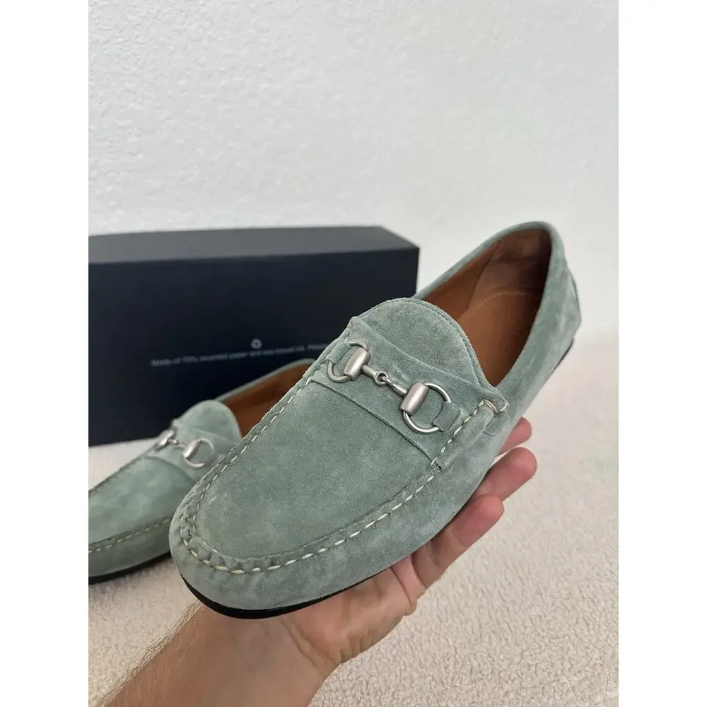 Allen Edmonds Sebastian Bit Driving Loafer Sage Suede Men Size 9D