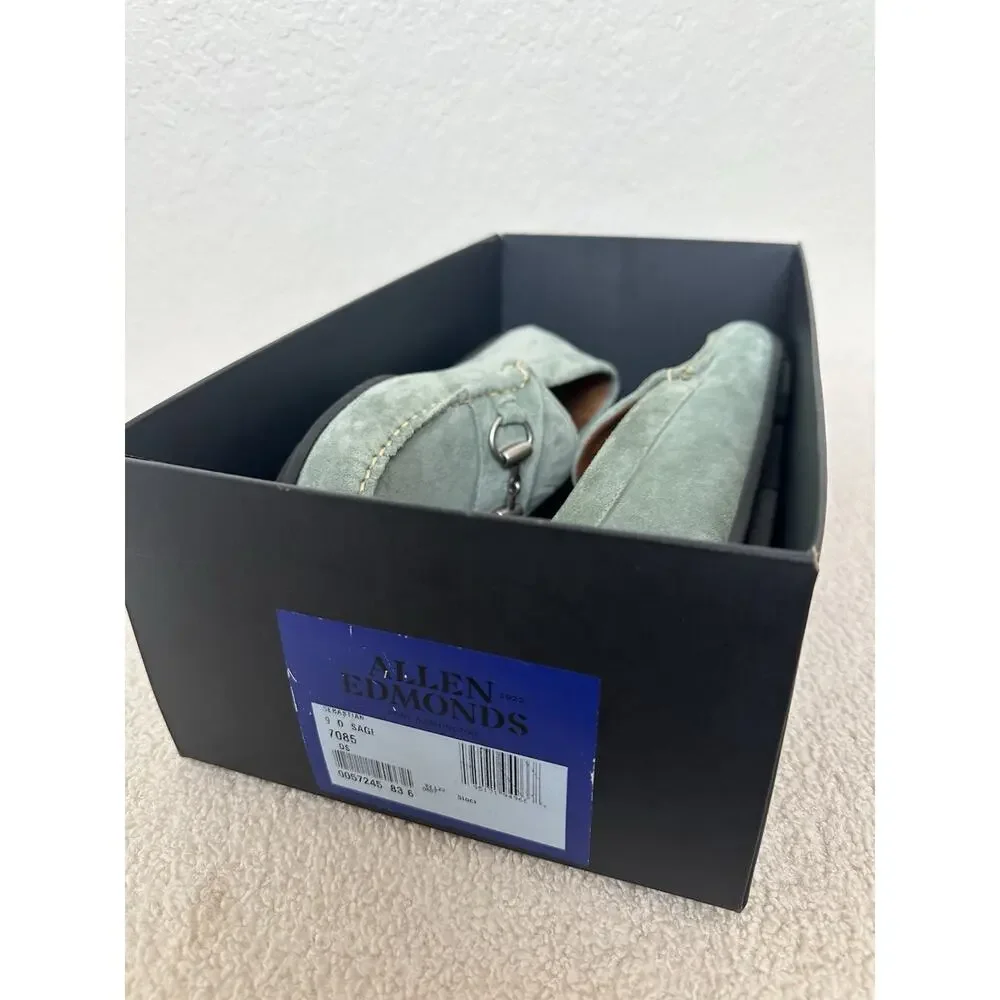 Allen Edmonds Sebastian Bit Driving Loafer Sage Suede Men Size 9D