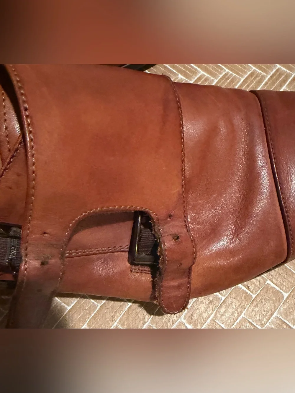 ALDO Men's Brown Leather Double Monk Strap Dress Shoes Size 9.5
