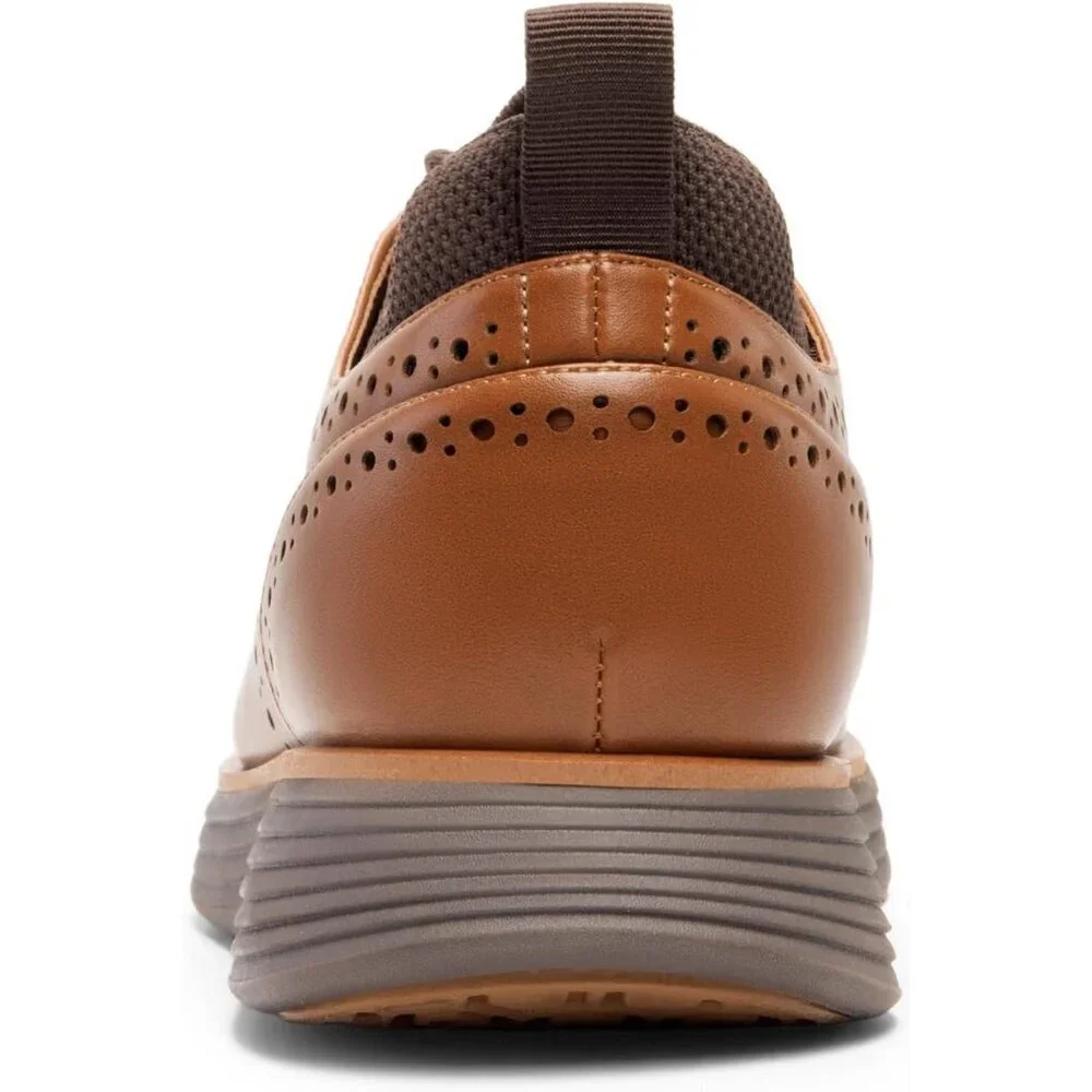 Men's Brown Coffee Leather Classic Business Formal Wingtip Dress Oxford Shoes